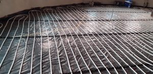 Underfloor heating piping example