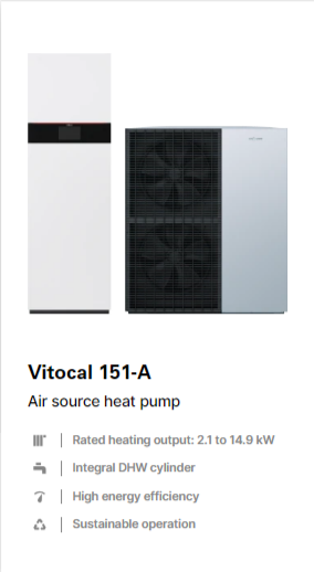 Vitocal 151-A air source heat pump
