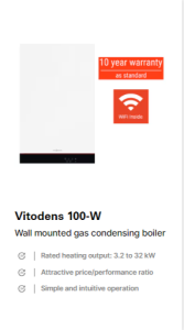 vitodens 100-w gas boiler